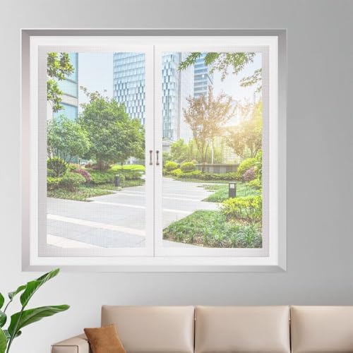 Tela de Mosquitera 50x115cm Blanco Malla de Fibra de Vidrio Para Dejar Pasar El Aire para Sala de Estar Balcón Patio Habitación