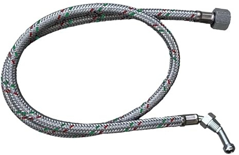 Anglo Nordic Flexible Oil Line Hose 1/4 M Elbow x 3/8 F Braided Boiler Hose - 900mm Long Riello Compatable 1/4 M Bent x 3/8 F