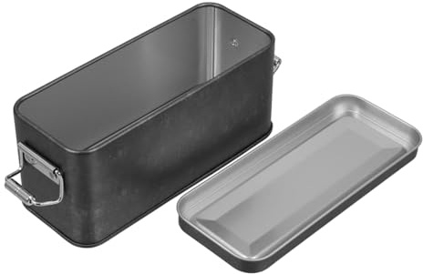 LOLIPPYY Weißblech-Aufbewahrungsbox Mit Deckel Keksdose Aus Metall Rechteckige Plätzchendose Für Kekse Süßigkeiten Und Kleine Snacks 5.91 X 2.56 X 2.36 in Für Haushalt Und Feiern