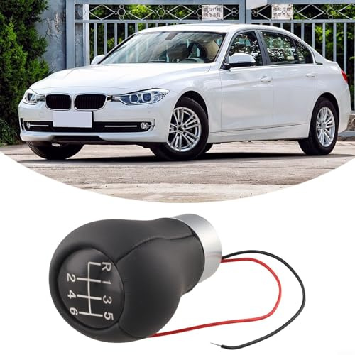 Pomo de palanca de cambios LED de 6 velocidades con luz roja, mango de transmisión manual ABS compatible con BMW E30 E36 E46 E60 E81 E82 E83 E84 E85 E86 E87 E90 Series
