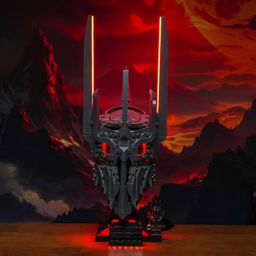 Led Beleuchtungs Set kompatibel mit Lego Der Herr Der Ringe: Saurons Helm 11373, Nur Led Licht - Modellbausatz Nicht Enthalten