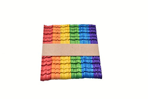 RayLineDo® 50 Stück Eiscreme Stiel Lollipop Stiel Stiel Stiel Holz 11,4 x 1 x 0,2 cm Mehrfarbig