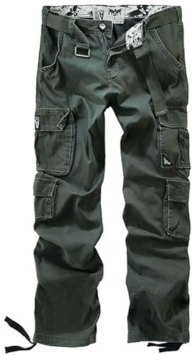 Black Premium by EMP Herren Schwarze Cargohose Army Vintage Trousers mit Zwei seitlichen Einschubtaschen