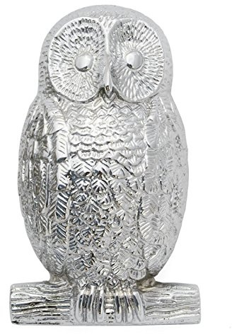 Castelion® Chrome Owl Door Knocker | Animal Door Knocker | High Quality Home Accessories | Easy to Attach Home Decor | 14cm x 8cm
