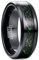 NUNCAD Unisex Ring Paare Wolfram mit Keltischen Drachen + Kohlefasern Grün für Hochzeit Valentinstag Trauung Party Größe 52(16.6)