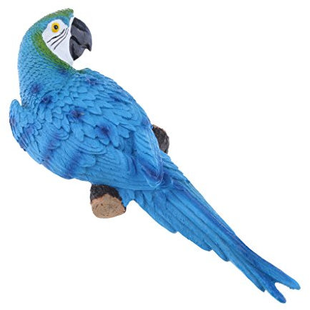 LOVIVER Vogel Dekofigur Zaun Deko Gartendeko Gartenfigur Für Innen Und Außen, rechts Blau, 31cm
