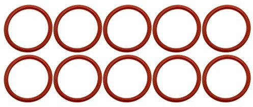 10x O-Ring 34,9x4,2mm kompatibel für DeLonghi Brühgruppen Brüheinheiten ECAM ESAM ETAM EAM EPAM Rot Silikon Dichtung Innen 34,9mm Außen 43,3mm
