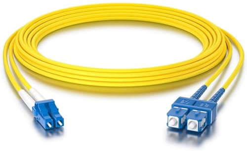 10Gtek OS2 SC a LC Cable de Fibra Óptica 2m- 9/125 Monomodo Dúplex Fiber Patch Cable LSZH para SFP, Convertidor de Medios