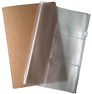 Wanderings A5-Reißverschlussetui Und Kraftpapier-Kartenhüllenhalter – 21 x 13 cm – Reise-Notizbuch-Zubehörpaket, 2er-Pack Für Nachfüllbare Reisetagebücher – A5-Format