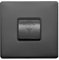 Lieber Black Nickel 10A 1 Gang 1 Way 3-Pole Fan Isolator Switch - Black Insert Screwless
