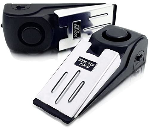 Alarma de Parada de Puerta Alarma de Parada de Puerta en Forma de cuña portátil de Seguridad de Viaje para el hogar Alerta antirrobo inalámbrica 120db para hogares ,garajes ,hoteles