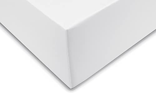 Heckett and Lane Spannlaken Zo!Home 1 Spannbettlaken 90x200cm 100% Baumwolle Mako-Satin White