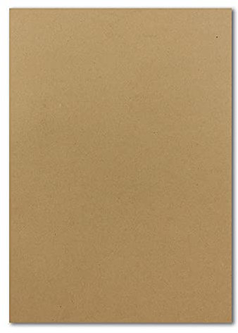 50 DIN A4 Papierbogen Planobogen - Kraftpapier (Braun) - 160 g/m² - 21 x 29,7 cm - Bastelbogen Ton-Papier Fotokarton Bastel-Papier Ton-Karton - FarbenFroh