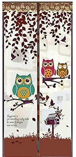 Magnetic Door Screen High Density Fly Bug Mosquito Mesh Curtain Automatically Mesh Door Nets Keeps Bugs & Mosquitoes Out,39 * 83in,Coffee