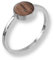 Kerbholz - Holzschmuck Damen - Circle Ring Silber - dünner Damen Schmuck Ring in silber - Edelstahlring mit echtem Holz - Schmuck Geschenk für Frauen (silber, M)