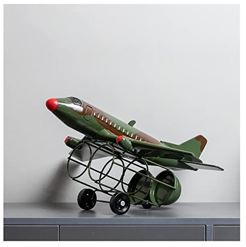 Range-Bouteilles En fer forgé double bouteille vin grille de vin de vin décoration avions porte-bouteille de bouteille de vin salon ameublement de porche Casier à bouteilles de ​vin ( Color : A )