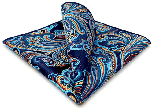 S&W SHLAX&WING Luxus Herren Einstecktücher Mehrfarbig Blau Rot Geschenk für Männer Party