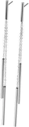 Ernstes Design Ohrringe Ohrhänger E613 Edelstahl Hänger 75 mm
