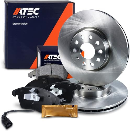 ATEC Germany Bremsenset Vorderachse inkl. Bremsscheiben Ø 312 mm Belüftet + Bremsbeläge Vorne