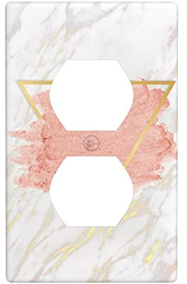 Rose Gold Double Socket Decorative Wall Panel, Socket Panel, Wall Panel Cover