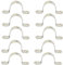 MACHSWON 10 PCS Rigid Pipe Strap Clamp 60mm 304 Stainless Steel Pipe Clips Two Hole Tube Strap Tension Clips U-Tube Clamp Saddle Clips Ring Hose Clamp