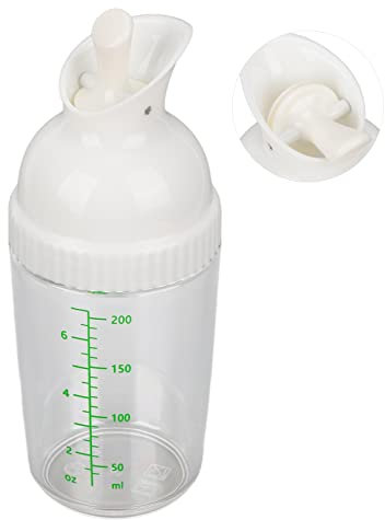Alvinlite 200 ml Salatdressing-Shaker | Auslaufsicheres Salatdressingglas mit Deckel für die Küche zu Hause | weiß | Salatsoße
