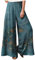 Hose Damen Lange Wanderhose Blumenmuster Leinenhose Hohe Taille Schlabberhose Casual Einfarbig Weite Stoffhose Baumwolle Leinen Sporthose Große Größe Sporthose Frauen,Blue,S