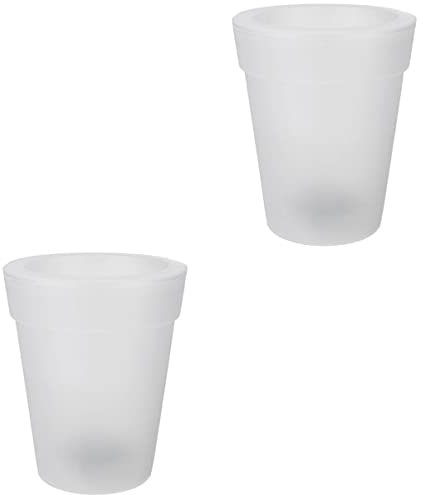 2 pièces LED fleur solaire Pot de fleur à énergie solaire Pot de fleur lumineux jardinières solaires lumineuses Pots de jardinière à lumière solaire jardinière à lumière LED Pots de fleurs à LED jardi