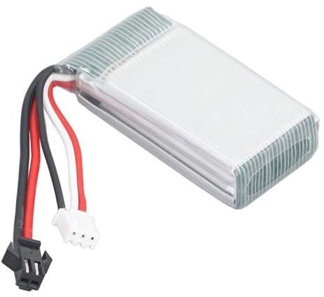 RiToEasysports Ersatzakku für RC-Flugzeuge, 7,4 V, 850 MAh, RC-Hubschrauber-Akku für V912V262V333V353BQ202 mit Schwarzem SM-Stecker