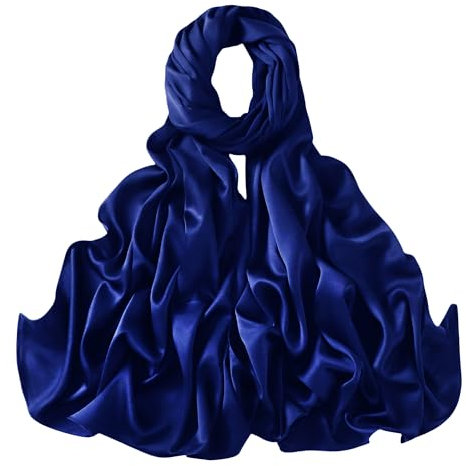 Lina & Lily Damen Schal Stola aus Premium-Satin für Hochzeit Abend (Königsblau)