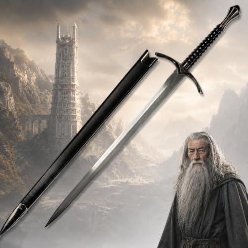 Der Herr der Ringe - LOTR Schwert, Filmschwert, echt, aus Stahl, Der Hobbit, Zauberer Merch, Aragorn Sword, Deko für Sammler und als Geschenk
