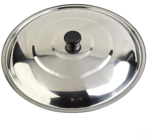 Edelstahl-Topfdeckel, Bratpfannendeckel, Wok-Abdeckung, Kochgeschirr-Deckel, Topfdeckel, Ersatz mit rundem Knopf für Küchentopf (36 cm)