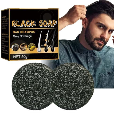 Anti Gray Bar, Grau Glanz Seife, 2024 Neu Spartan Grey Hair Reverse Bar, Schwarze Seife gegen Graue Haare, Haarseife gegen Graue Haare, Schwarze Seife für Reinigt das Haar Gründlich