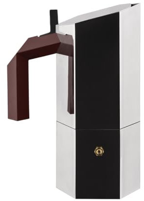 Cafetière expresso en acier 18/10 6 tasses, modèle Menhir design Michael Anastassiades, convient pour induction