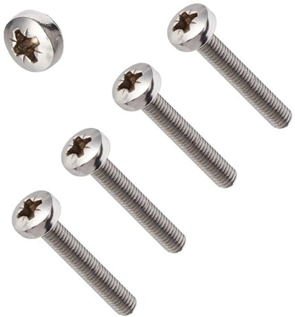 TERF® M4 X 100mm Pozi Pan Head Machine Screws Stainless Steel A2 (304) Machine Screw M4 (4mm) X 100mm Pozi Drive Pan Head Machine Screw Bolts - Pack of 10