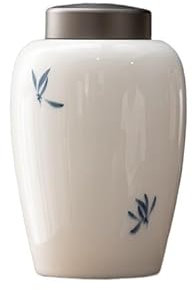 YAMEQGCE Ceramic Food Jar Hand Painted Orchid Tea Caddy Ceramic Jar Sealed Jar Portable Tea Box Storage Tank Storage Box Tea Container Tea Can Jars Pantry Storage Containers