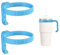 2pcs Tumbler Handle for Stanley 20oz Quencher H2.0 Flowstate Tumbler, Tumbler Handle Attachment 20oz Anti-Slip Car Cup Holder Friendly Improved Grip for Cup Accessories (Blue)