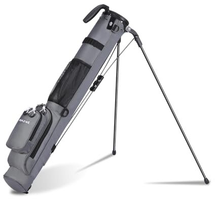 MAZEL Golftasche, 2-Wege-Trennwand, 2 Taschen, verstellbare Schultergurte, hochwertiges 900D-Nylon, leichtes Material, Bleistift-Golftasche für Männer und Frauen (grau)