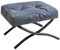 IBUYKE 11.8” H Repose-Pieds Ottomane Pliable, Petit Tabouret Rectangulaire Accentué Ottomane pour Fauteuil, Tabouret Repose-Pieds Portable Moderne pour Salon Chambre à Coucher, Bleu WBD020BU