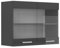 Vicco Armario de Cocina con Vidrio R-Line, Antracita Alto Brillo, 80 cm
