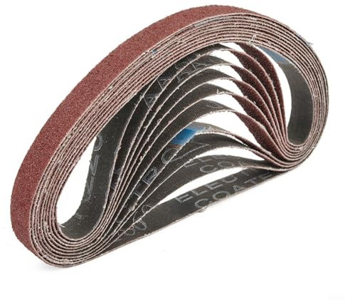 60-Pack Sanding Belts for Black & Decker BD280/BD290/KA290 Series, Multi-Grit 40/60/80/120/180/240, Compatible with Power Files BD282E/BD292E/KA292/KA293E, Abrasive Belts for Wood/Metal Polishing