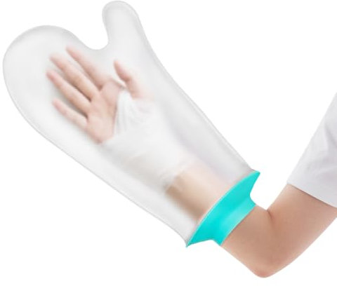 ANOMM Waterproof Hand Cast Cover, Reusable Adult Hand Cover for Shower, Soft & Comfortable Cast Protectors for Wrist, Finger, Watertight Seal Cast Bag for Bandages, Dressings, Wound Care Supplies