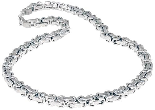 LGT Jewels Königskette Herren Edelstahl Silberfarben - 55cm