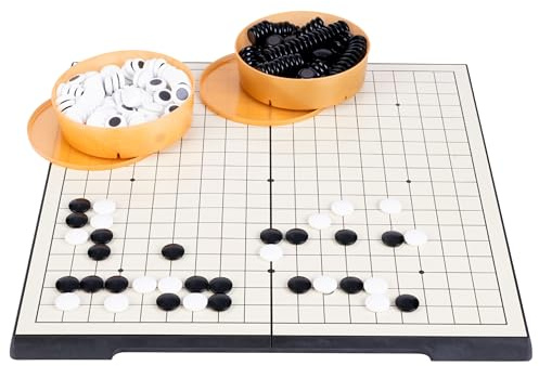 Engelhart-250414 – Reise-Go-Spiel – Magnetisches Klapp-Goban 36 × 36 cm – Fach – 361 Steine inklusive – Klassisches Japanisches Strategiespiel