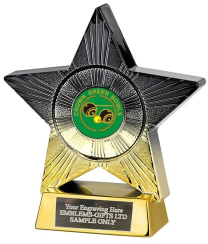 Crown Green Bowls Superstar Award 110mm Trophy (SM6) Engraved Free