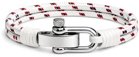 Uniqal | Segeltau Armband Herren & Damen | Maritimes Armband mit Edelstahlschäkel | Robust & Wasserfest, Geschenk für Sie & Ihn | Nautisch bracelet