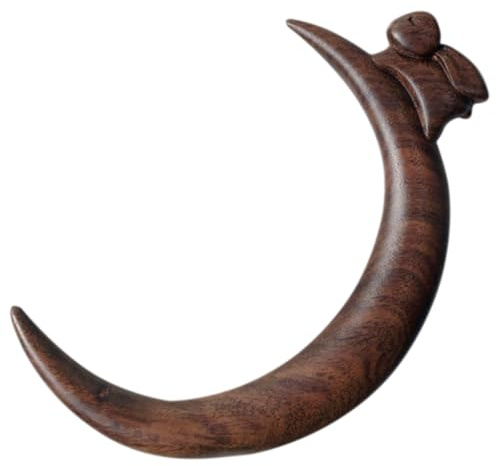 MALUGOGO Broche à cheveux chinoise en forme de lune pour femme - Style traditionnel chinois élégant - Tenue décontractée avec breloque lapin