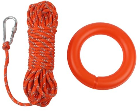 6mm Corde Flottante Marine,20M en Polypropylène Tressée Réfléchissante avec Crochet,Résistance et Flottabilité,pour Ancrage,Amarrage,Navigation,Pêche,Camping et Projets Bricolage