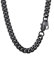 PROSTEEL Herren Halskette 6mm breit massiv Panzerkette Schwarz Metall plattiert Hip-Hop Street Style Schwer Kubanische Gliederkette 71cm/schwarz für Männer Jungen