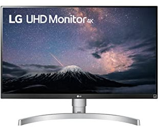 LG 27UL650 Monitor 27 UltraHD 4K LED IPS HDR 400, 3840x2160, 1 Miliardo di Colori, AMD FreeSync 60Hz, HDMI 2.0 (HDCP 2.2), Display Port 1.4, Uscita Audio, Stand Pivot, Flicker Safe, Bianco